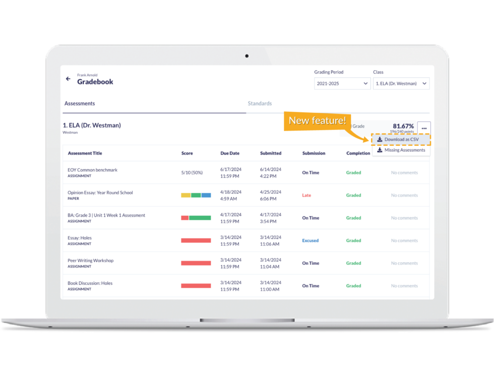 Student and Family Gradebook Downloads