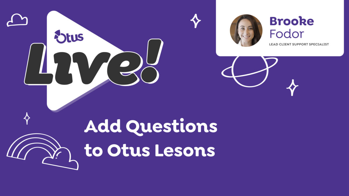 Add Questions to Otus Lessons