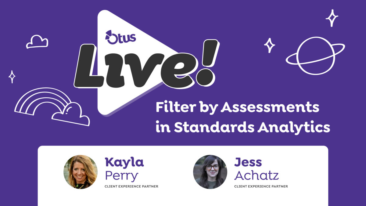 Filter by Assessments in Standards Analytics