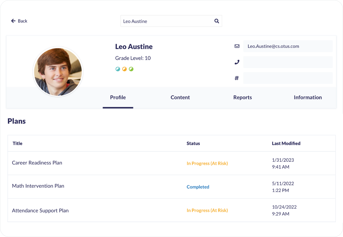Plans - Student Profile Visibility in Otus