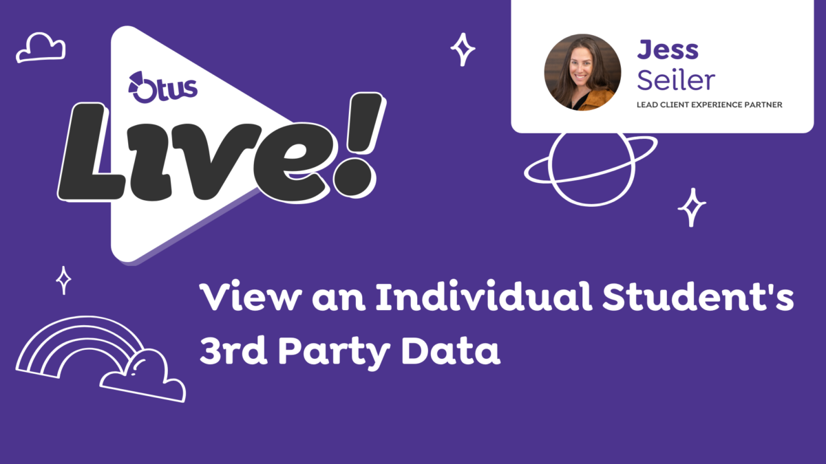 View an Individual Student’s 3rd Party Data