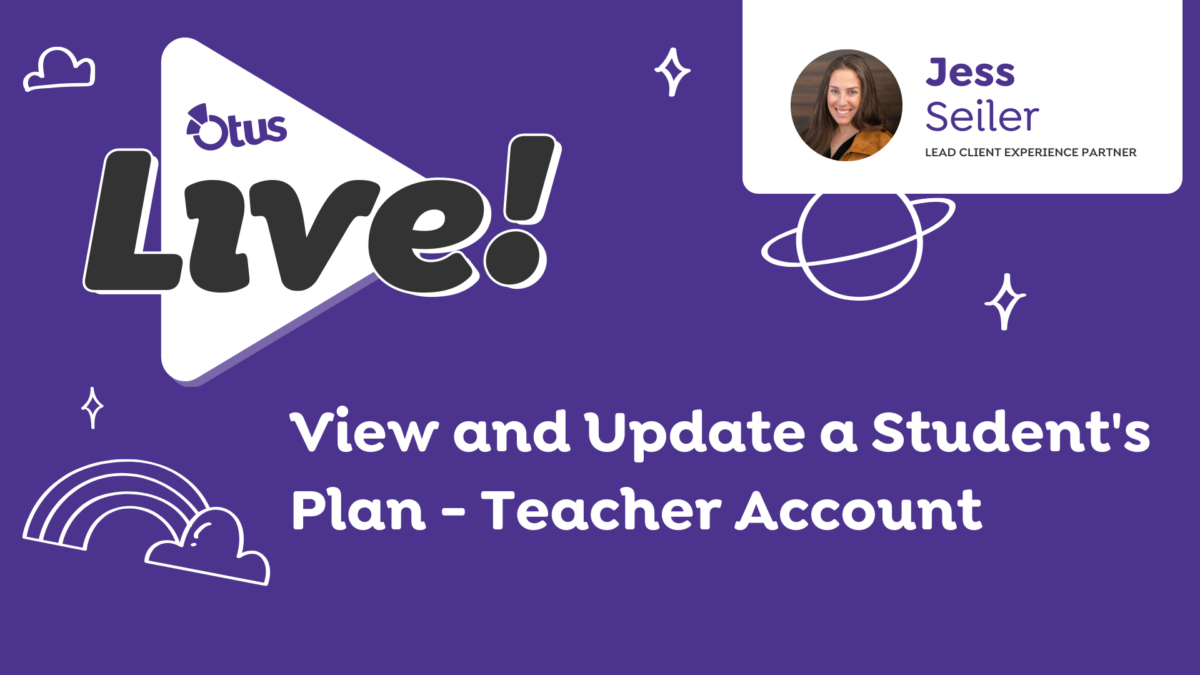 View and Update a Student’s Plan – Teacher Account