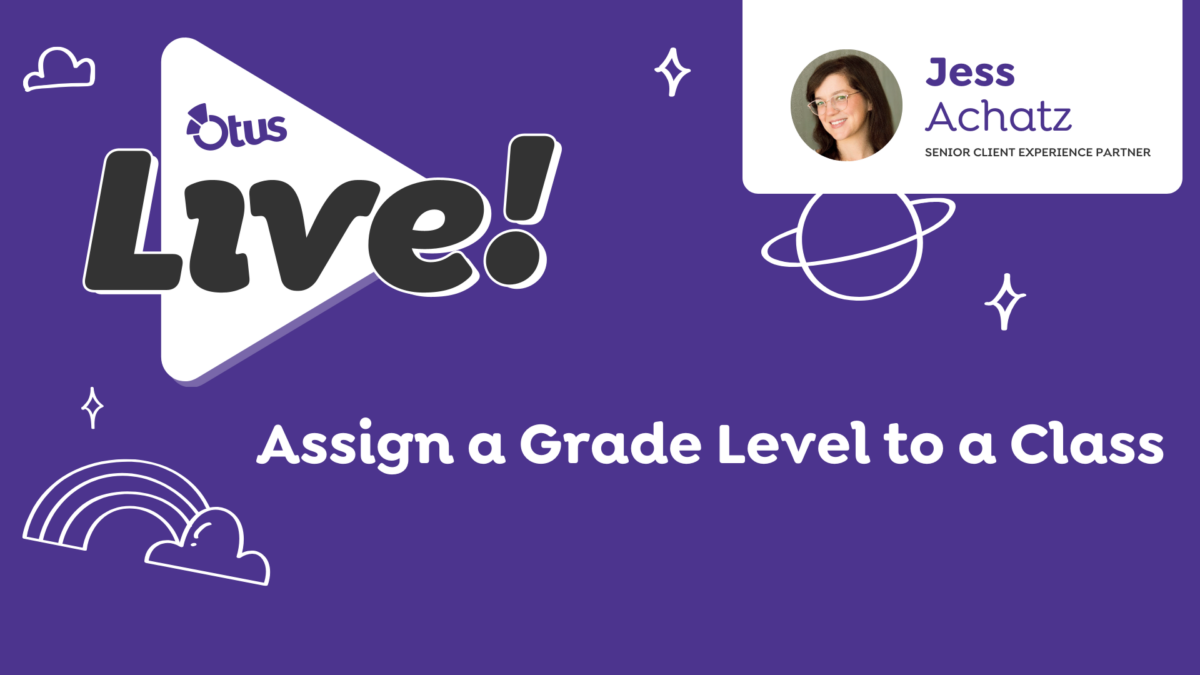 Assign a Grade Level to a Class