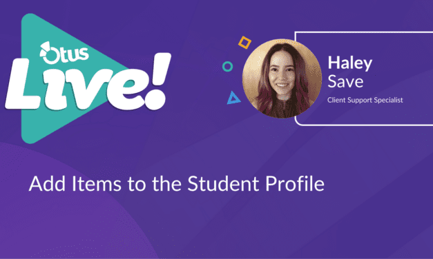 Add Items to the Student Profile